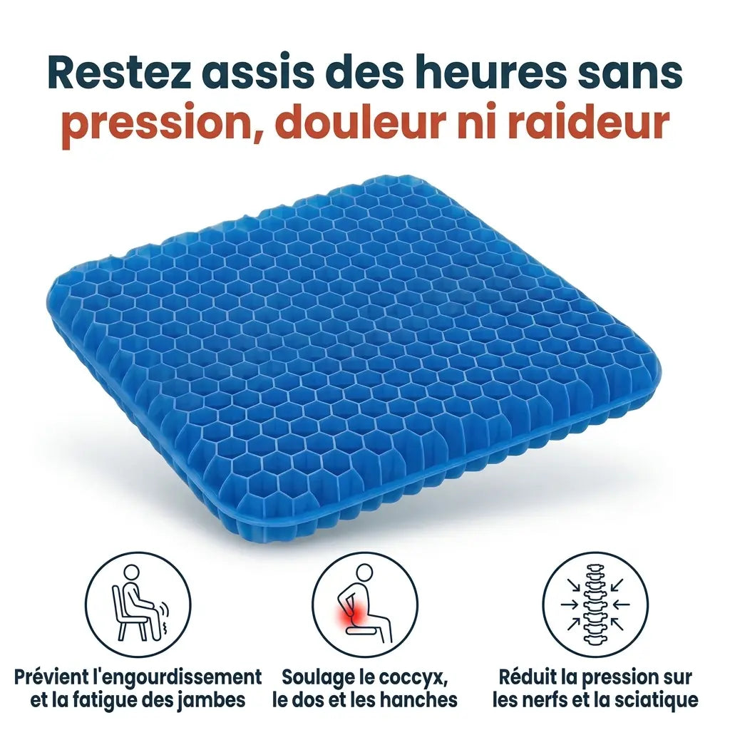 Coussin respirant qui réduit la température pelvienne