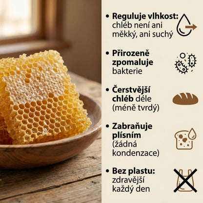 Prémiové sáčky na chléb vyrobené ze 100% bavlny a včelího vosku.